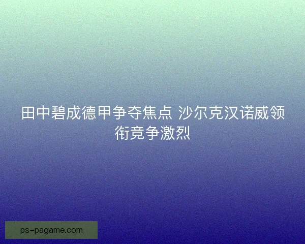 田中碧成德甲争夺焦点 沙尔克汉诺威领衔竞争激烈